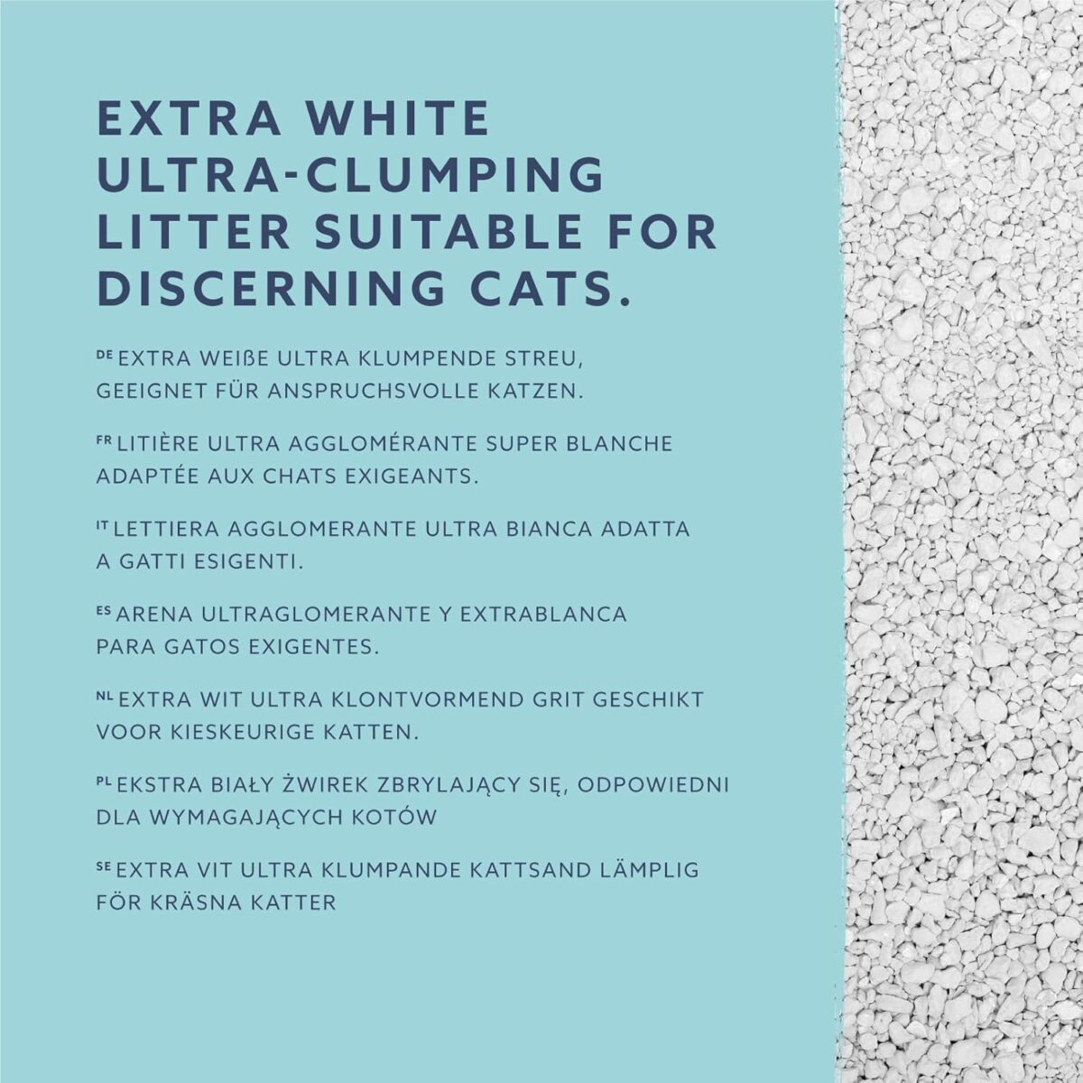 weißes Ultra-Klumpstreu für Katzen 10L