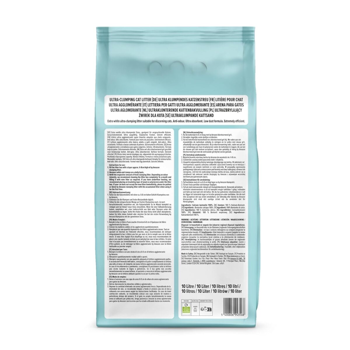 weißes Ultra-Klumpstreu für Katzen 10L