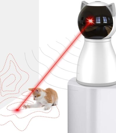 Petiepaw Kattelegetøj, med ægte tilfældig bane, bevægelsesaktiveret genopladelig automatisk kat laserlegetøj, interaktivt kattelegetøj til katte/killinger/hunde
