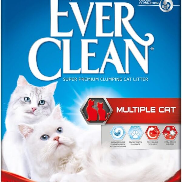 Ever Clean Kattegrus, flere katte, duftende for langvarig friskhed, uovertruffen klumpstivelse, 10 l